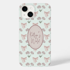 Funda Para iPhone 14 De Case-Mate Coquette Bow y Rosa