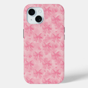 Funda Para iPhone 15 Coquette Pink Bows