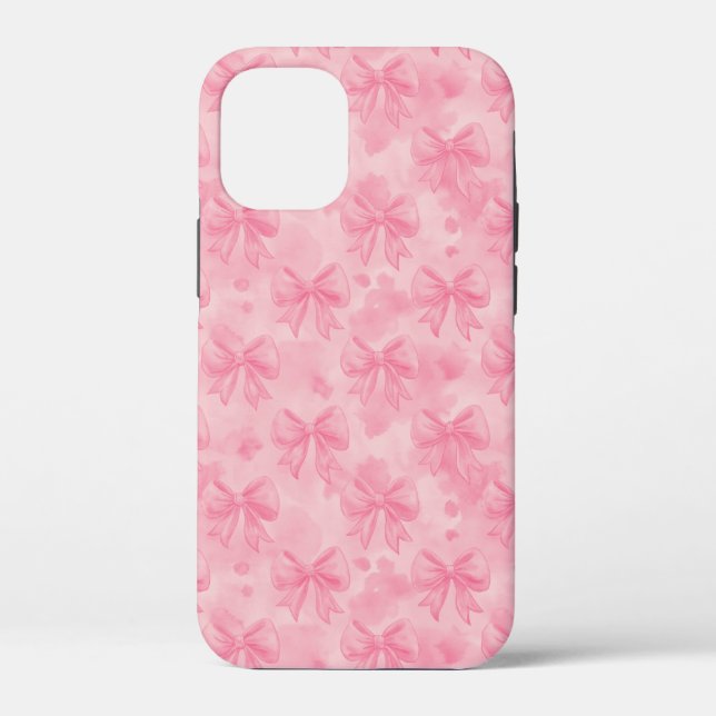 Funda De Case-Mate Para iPhone Coquette Pink Bows (Reverso )