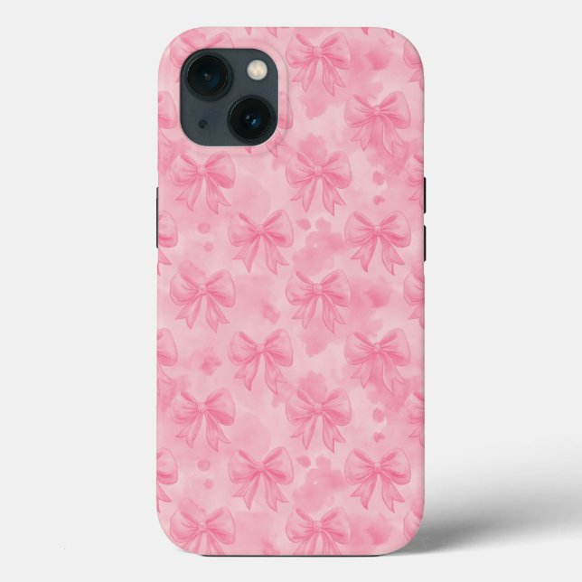 Funda De Case-Mate Para iPhone Coquette Pink Bows (Reverso )