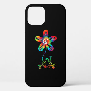Funda Para iPhone 12 Pro Coraje de la Paz Amor Esperanza Ranas Hippie