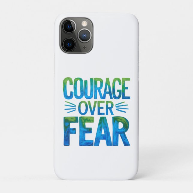 Funda De Case-Mate Para iPhone Coraje sobre miedo (Reverso)