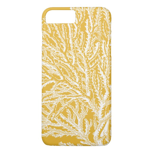 Funda De Case-Mate Para iPhone Coral amarillo y blanco (Reverso)