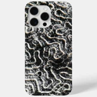 Funda Para iPhone 15 Pro Max Coral blanco y negro I Resumen foto natural