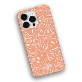 Funda Para iPhone 14 Pro Max De Case-Mate Coral de patrón sonriente de sonrisa de Guay Face 