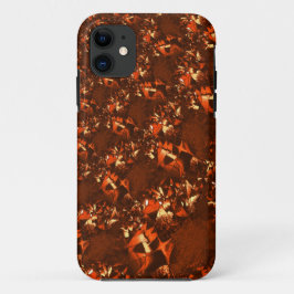 Funda Para iPhone 11 Coral marrón brillante y grabado en relieve