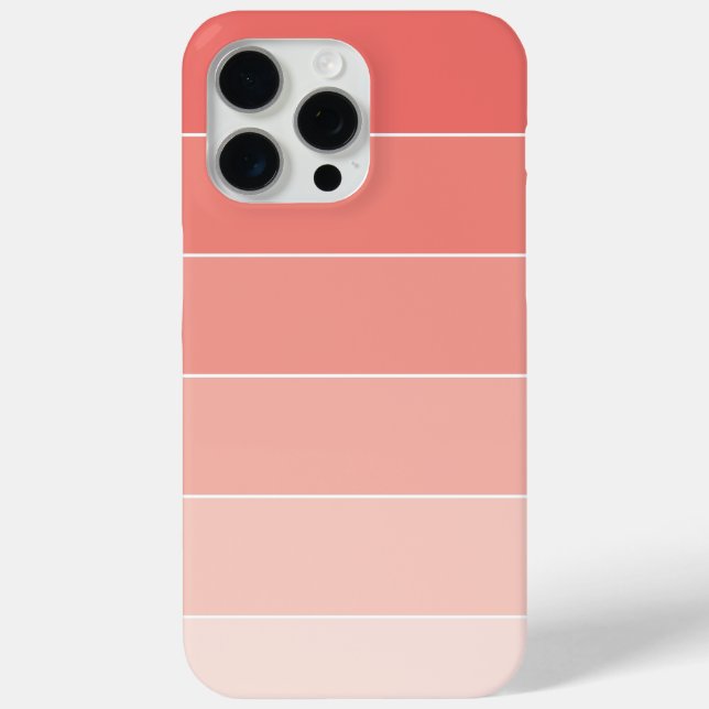 Funda De Case-Mate Para iPhone Coral Ombré Stripes (Reverso )