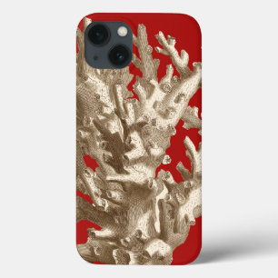 Funda Para iPhone 13 Coral pequeño en rojo