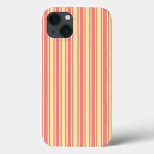 Funda Para iPhone 13 Coral y amarillas franjas de caramelo Funda-Mate i