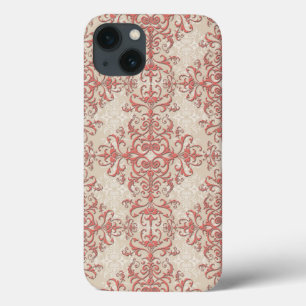 title_seo2 Coral y Floral Antiguo Estilo Damask Arte Blanco