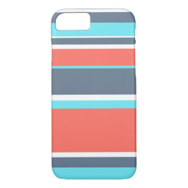 Funda Para iPhone 8/7 Corales vivos, franjas azules y grises