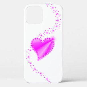 Funda Para iPhone 12 Corazón arcoiris con estrellas