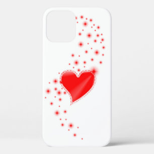 Funda Para iPhone 12 Corazón arcoiris con estrellas