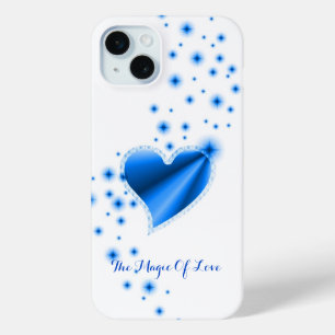 Funda Para iPhone 15 Mini Corazón arcoiris con estrellas, la magia del amor