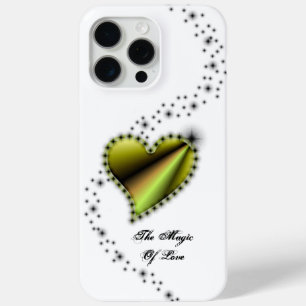 Funda Para iPhone 15 Pro Max Corazón arcoiris con estrellas, la magia del amor