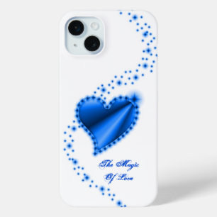 Funda Para iPhone 15 Mini Corazón arcoiris con estrellas, la magia del amor