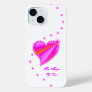 Funda Para iPhone 15 Corazón arcoiris con estrellas, la magia del amor