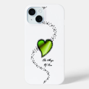 Funda Para iPhone 15 Corazón arcoiris con estrellas, la magia del amor