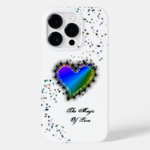 Funda Para iPhone 14 Pro De Case-Mate Corazón arcoiris con estrellas, la magia del amor