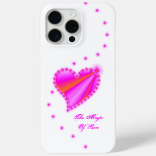 Funda Para iPhone 15 Pro Max Corazón arcoiris con estrellas, la magia del amor
