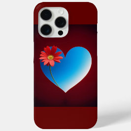 Funda Para iPhone 15 Pro Max Corazón azul