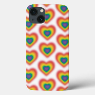 FUNDA PARA iPhone 13 CORAZÓN BORROSO LGBT