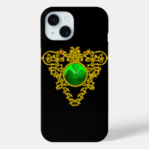 title_seo2 CORAZÓN CÉLTICO DE SAINT PATRICK SHAMROCK Oro Negr
