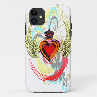 title_seo2 Corazón con alas con el caso del iPhone 5 de la