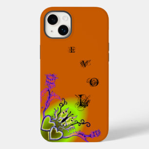 Funda Para iPhone 14 Plus De Case-Mate Corazón con flor y mariposa