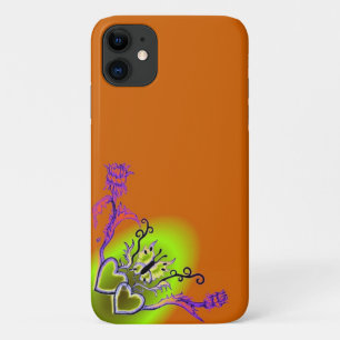 Funda Para iPhone 11 Corazón con flor y mariposa