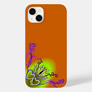 Funda Para iPhone 14 Plus De Case-Mate Corazón con flor y mariposa