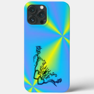 Funda Para iPhone 13 Pro Max Corazón con flor y mariposa