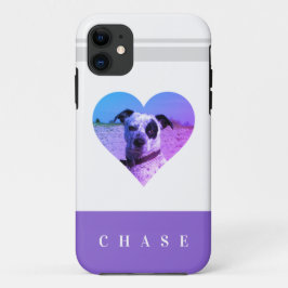 Funda Para iPhone 11 Corazón de amante de la mascota pequeña Añadir su 