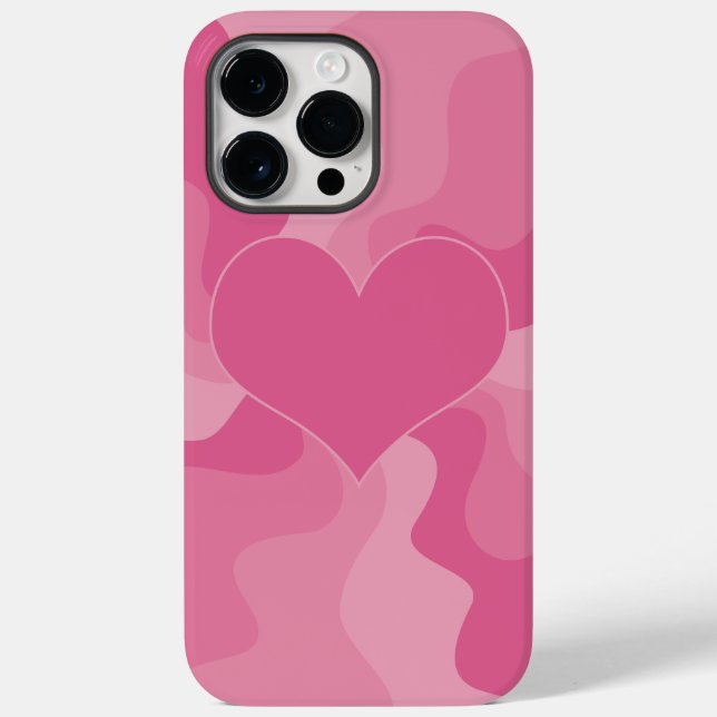 Funda De Case-Mate Para iPhone Corazón de amor - Rosa (Reverso )