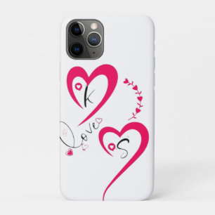 Funda Para iPhone 11 Pro Corazón de Amor Rosa Mínimo