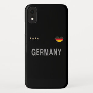 Funda Para iPhone XR Corazón de camiseta de hinchas de fútbol de Aleman