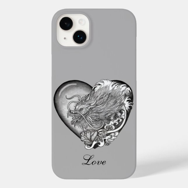 Funda De Case-Mate Para iPhone Corazón de Dragón (Reverso )