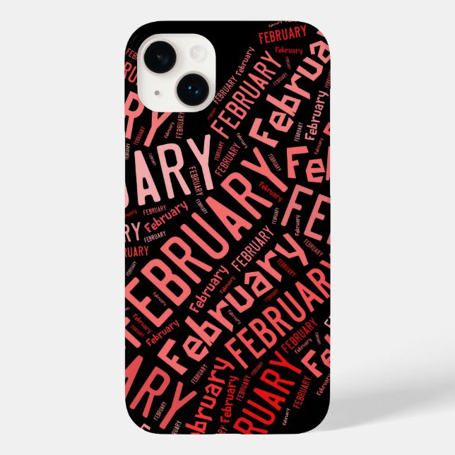Funda De Case-Mate Para iPhone Corazón de Febrero (Reverso )