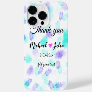 Funda Para iPhone 14 Pro Max De Case-Mate Corazón de glitter con nombre de pareja gracias mi