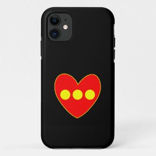 Funda Para iPhone 11 Corazón de la bandera cristiana