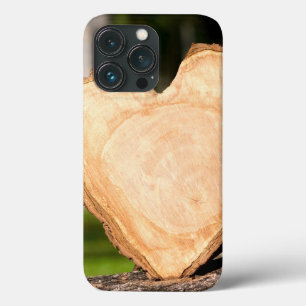 Funda Para iPhone 13 Pro corazón de madera
