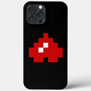 Funda Para iPhone 13 Pro Max Corazón de píxeles al revés de 8 bits