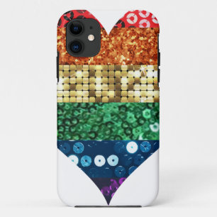 Funda Para iPhone 11 corazón del arco iris de lgbt