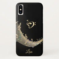 Corazón del Clef del oro y caso del iPhone X de