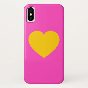 Funda Para iPhone X Corazón dorado amarillo