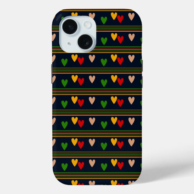 Funda De Case-Mate Para iPhone Corazón elegante (Reverso )