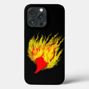 Funda Para iPhone 13 Pro Corazón en llamas