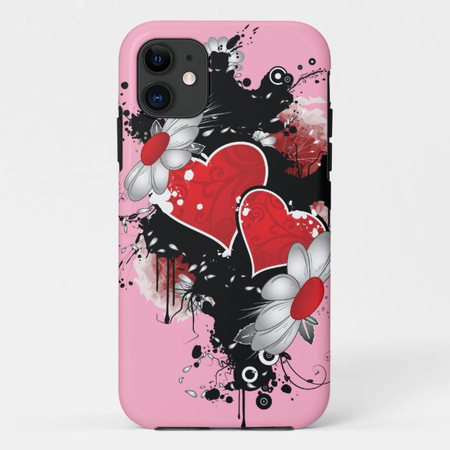 Funda De Case-Mate Para iPhone Corazón gótico (Reverso)