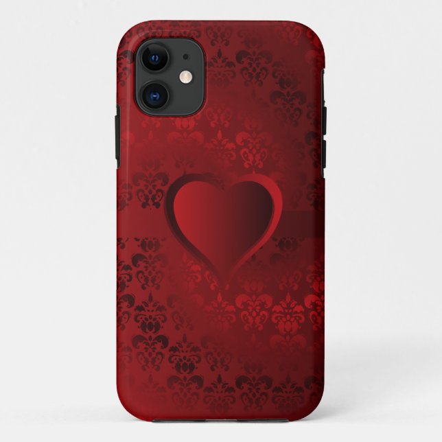 Funda De Case-Mate Para iPhone Corazón húmedo rojo (Reverso)