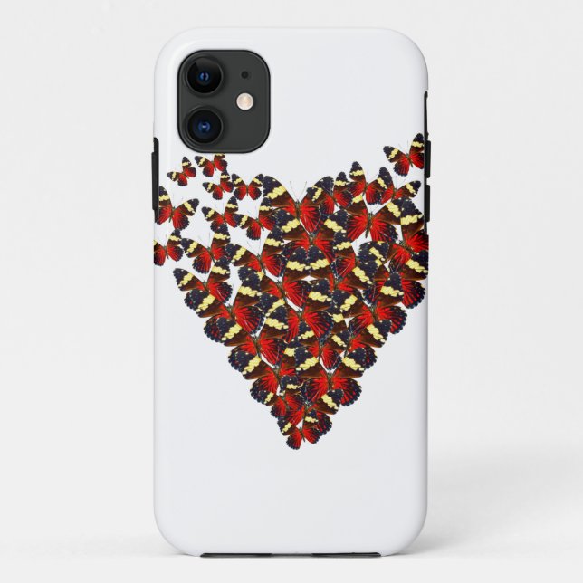 Funda De Case-Mate Para iPhone Corazón mariposa (Reverso)